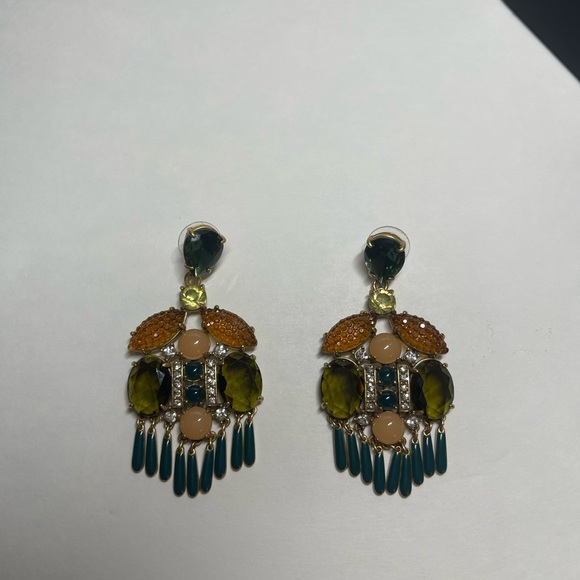 J Crew Elegant Multicolor Dangle Earrings - Picture 2 of 3